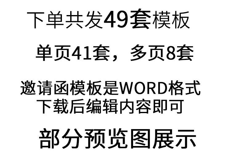 儿童生日邀请函电子版模板word素材生日聚会派对活动宴会寿宴请柬