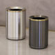 Trash can stainless steel uncovered double-layer creative household living room, bedroom, bathroom and toilet light luxury simple storage barrel