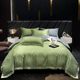 Hot-selling simple style double-sided cool ice silk bedding four-piece set wash silk light luxury Nordic style quilt cover many bed sheets