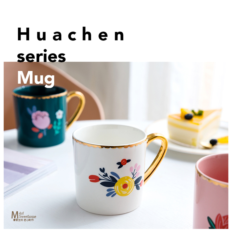 Modern housewives, lovely household ceramic keller cup children take glass coffee cup of creative move ultimately responds cup