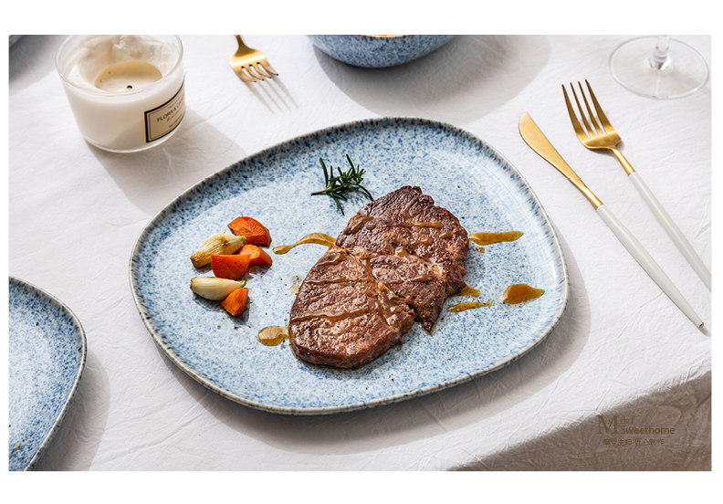 Modern housewives variable glaze tableware ceramic rainbow such as bowl bowl dish, soup bowl bowl meal plate dishes home outfit