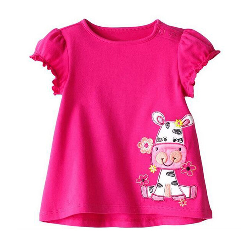 Summer new girls shortsleeved Tshirt children baby girls halfsleeved Tshirt cotton children