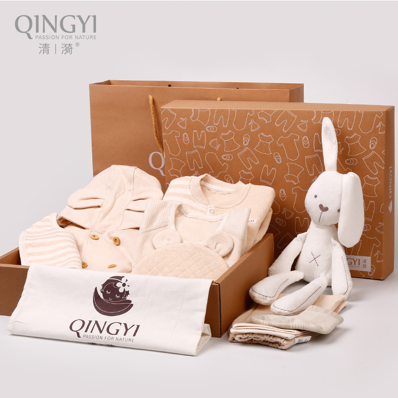 Baby clothes pure cotton autumn winter newborn baby 100 day gift box set 3 - 6 months baby birth mother and baby supplies