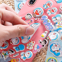  Genuine authorized Doraemon Robot Cat childrens reward stickers Cartoon Paste stickers 0-3-4-5-6-7-year-old baby 3D three-dimensional bubble stickers Kindergarten foam bubble stickers Educational toys