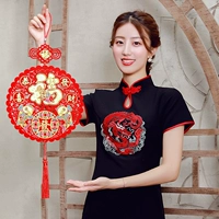Китайские украшения с толстым цветом Имплантированные перфу, подвеска, новогодний день праздничного поклонника, в форме праздничного фаната, украшение гостиной