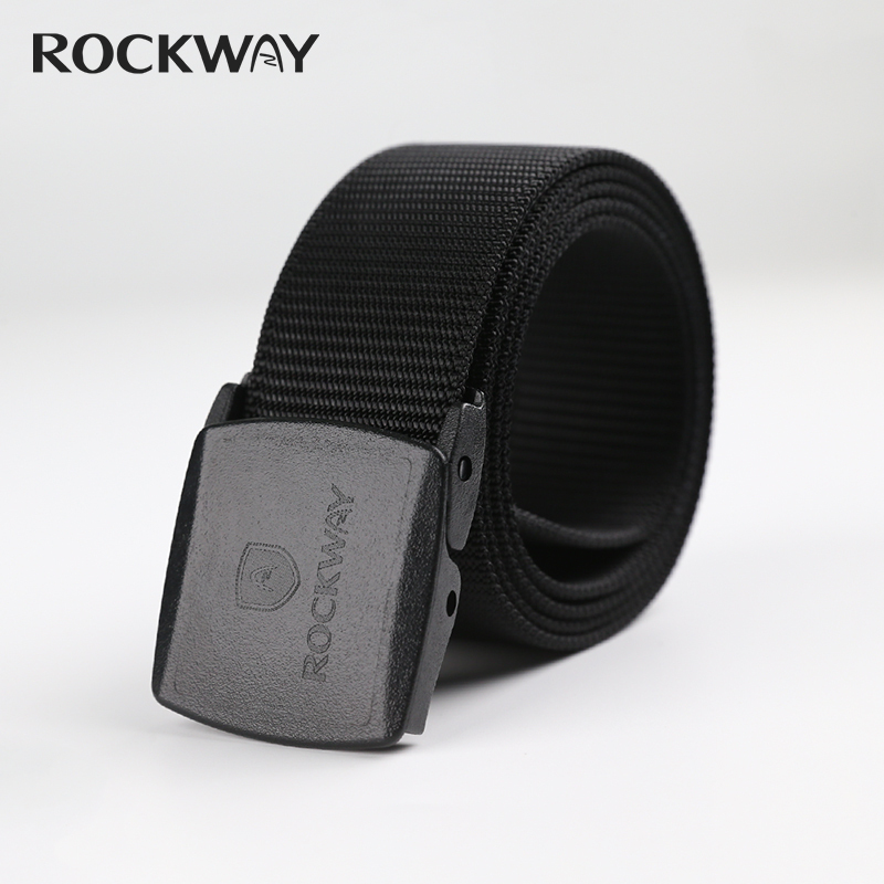 Rockway Elastic Belt for Men, Metal-Free, Hypoallergenic, Lightweight Belt, Outdoor Nylon Elastic Belt