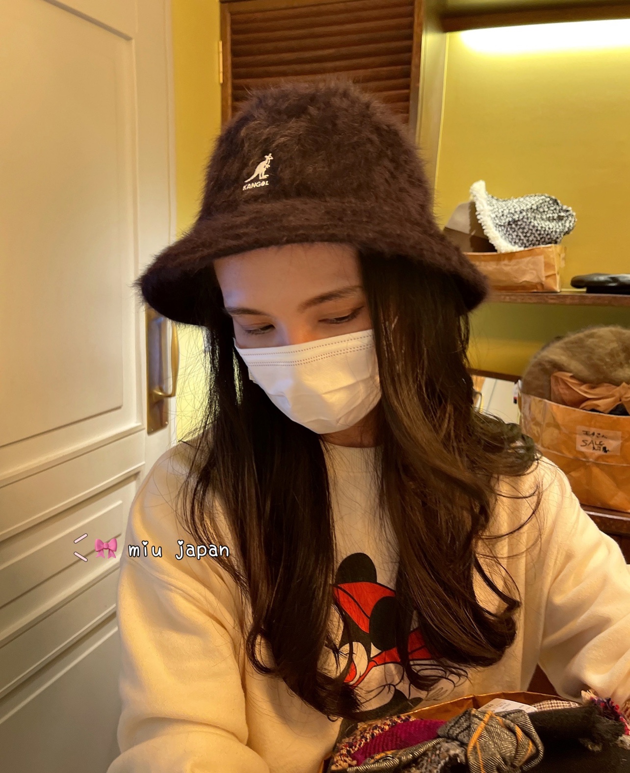 Furgora rabbit hair edition kangaroo override K108169203 new plush fluff fisherman hat in autumn and winter