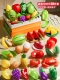 Овощи и овощи, очищающие+режущую музыку+складная корзина [28 комплектов из 28 штук/7 можно очистить]