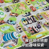 儿童合金小汽车玩具车男孩2一3岁宝宝回力车惯性迷你彷真赛车模型