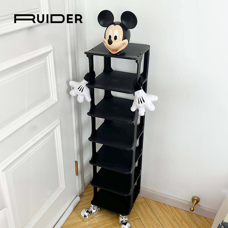 Shoe Rack Sub home Entrance Door Simple Shoe Rack Small Narrow Children Shoes Cabinet Multilayer Rental House Shoes Containing Shelf-Taobao