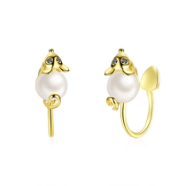 Full RMB66  for purchase of pure silver delicate and cute pearl rat year without pain ear clip 