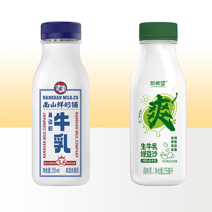 【低温奶组合装】新希望南山鲜奶铺芋泥厚乳生牛乳绿豆沙瓶装牛奶