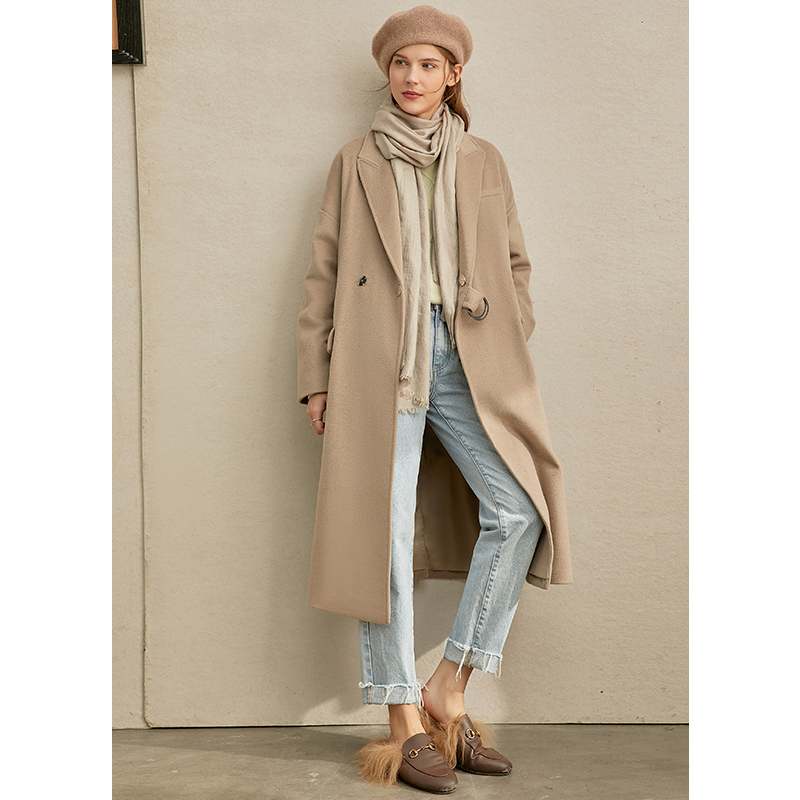 2019 Winter New Loose eo dài Wool Coat AMII Minimalist Pop Vintage Fur Coat nữ