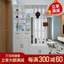 Nordic entrance Shoe cabinet Simple modern foyer cabinet Entry door multi-functional coat cabinet Screen hollow partition cabinet Living room