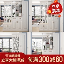 Yifei hollow partition cabinet can be customized into the entrance foyer shoe cabinet with shoe stool Coat cabinet hanging locker