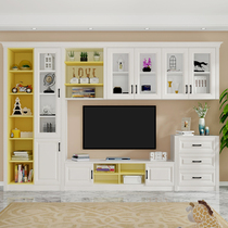 Nordic living room multifunctional TV cabinet economical modern simple combination wall background wall TV cabinet