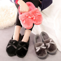 Cotton slippers womens bags with thick soles winter winter plush fur slippers home warm indoor autumn and winter