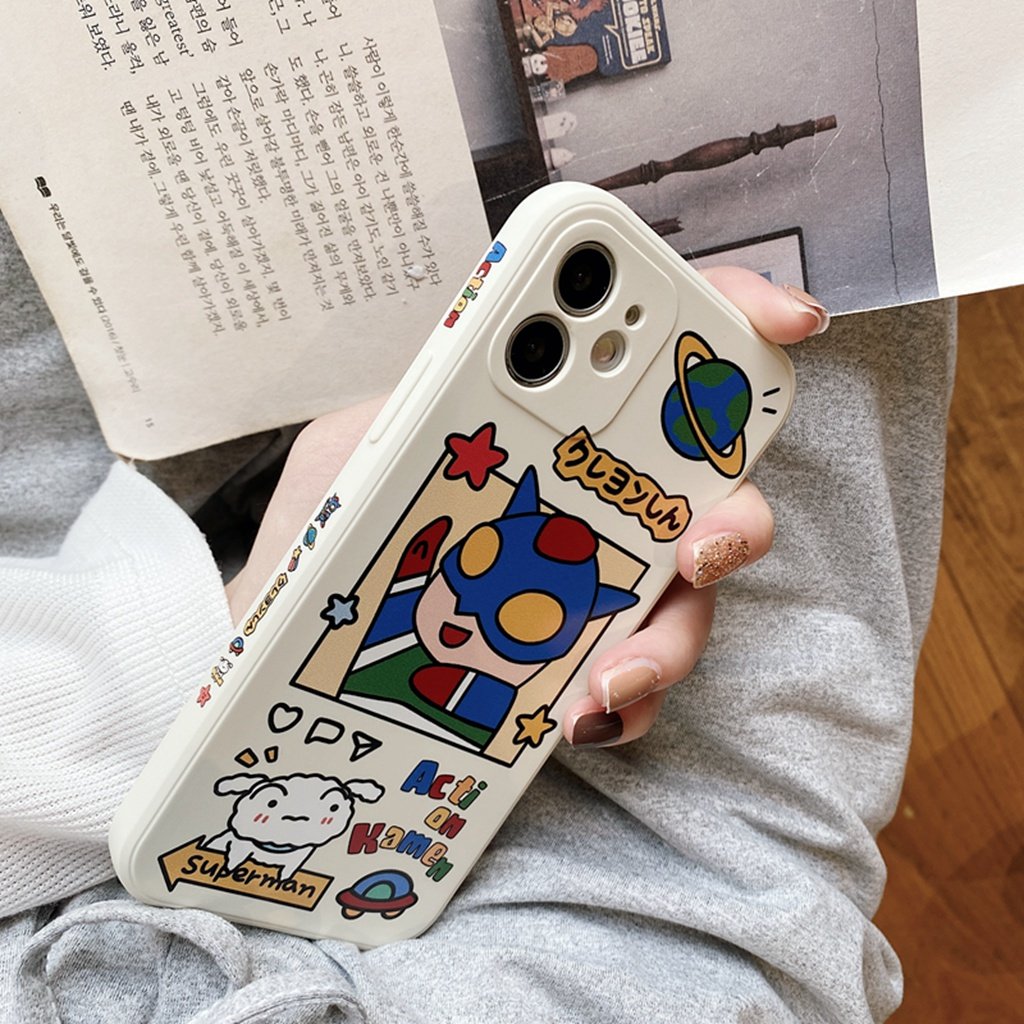 Apple 12 mobile phone protective shell tide brand cartoon suitable for 11Pro anti-fall Max all-inclusive X simple XS soft XR ultra-thin se2 new 12mini cute ins couple 7p female 8p