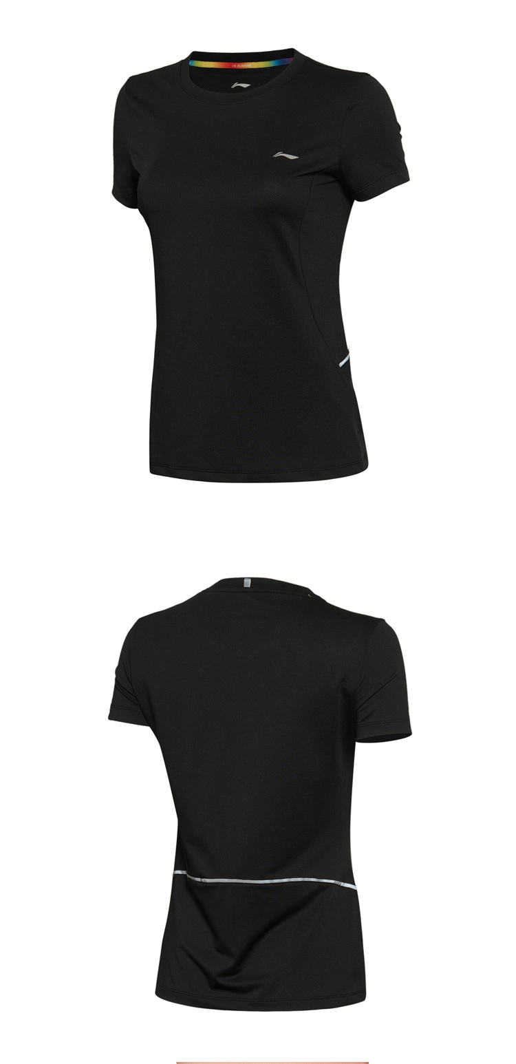 Áo thun thể thao ngắn tay Li Ning nữ 2018 mới áo thun cổ tròn nữ ngắn T giản dị mặc thoáng mát áo thể thao nữ áo tanktop