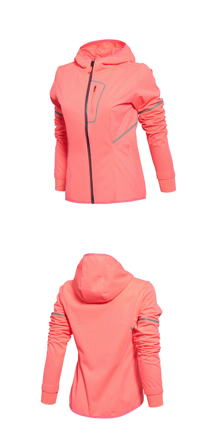 Áo khoác thể thao Li Ning áo khoác nữ đích thực mùa thu và mùa đông chạy bộ nữ gió và áo ẩm phụ nữ dệt kim áo gió áo gió lót lông cừu