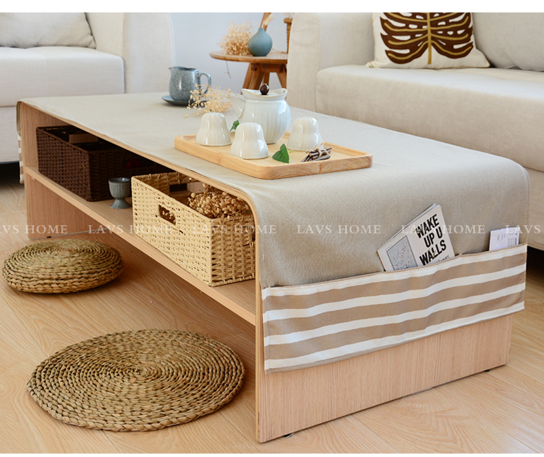 Shi Yue Wei Nhật nhỏ gọn rắn bàn cà phê lưu trữ vải màu bảng vải khăn trải bàn vải che khăn có thể được tùy chỉnh tủ TV - Khăn trải bàn khăn trải bàn làm việc
