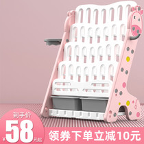 Childrens baby toy bookshelf Childrens home floor finishing Picture book shelf Multi-layer large storage cabinet Baby