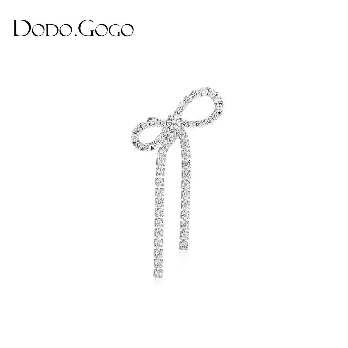 Butterfly Knot Ear Bone Clip Woman Without Earthy Hole Advanced Sensation Lukewarm Wind Streaming Suear Pendant Super Fairy Water Drill Earrings Sweet and Cool Ear