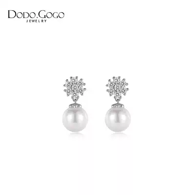 Simple pearl earrings, female earrings, earrings, Korean temperament, net red earrings, 2021 New Tide earrings