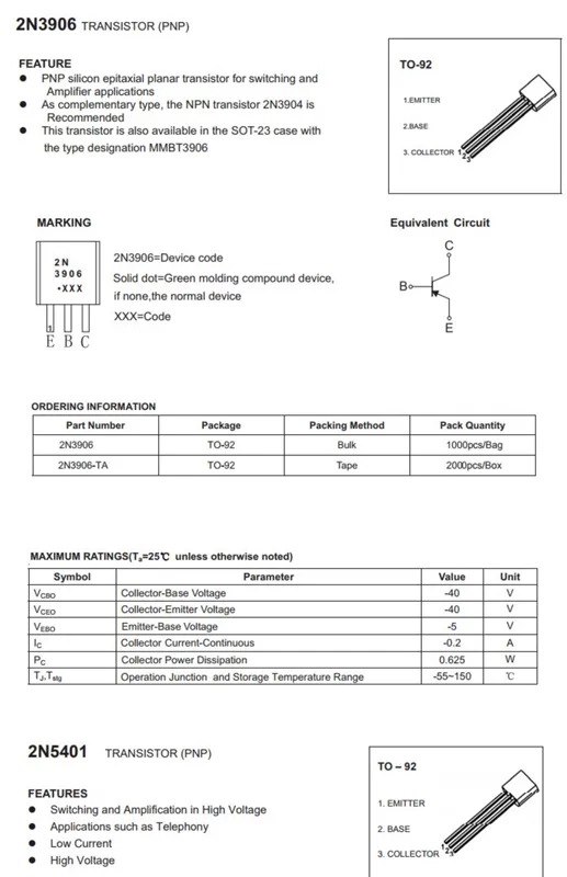 Transitor S8550 SS8050 9014 9015 9018 2N3904 3906 5551 bóng bán dẫn điện