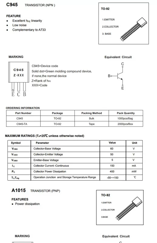 Transitor S8550 SS8050 9014 9015 9018 2N3904 3906 5551 bóng bán dẫn điện