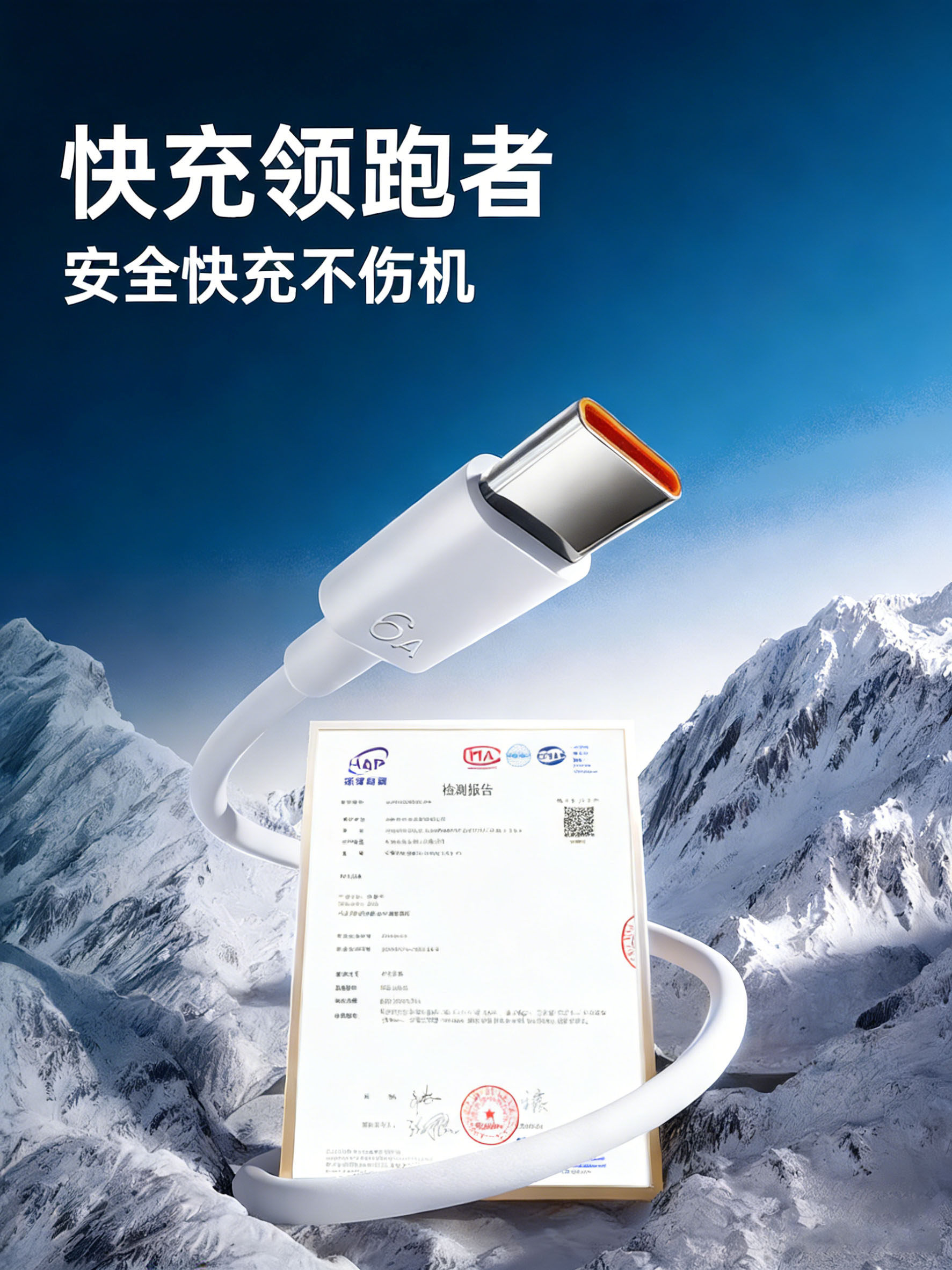 [120W Super Fast Charging]Type-C Data Cable 6A/5A Platinum Certified Compatible with Huawei P30/P40, Xiaomi 9, Android Mate 60/40 Pro Charger Cable Nova 7/9 Original 8 Honor Phone 26