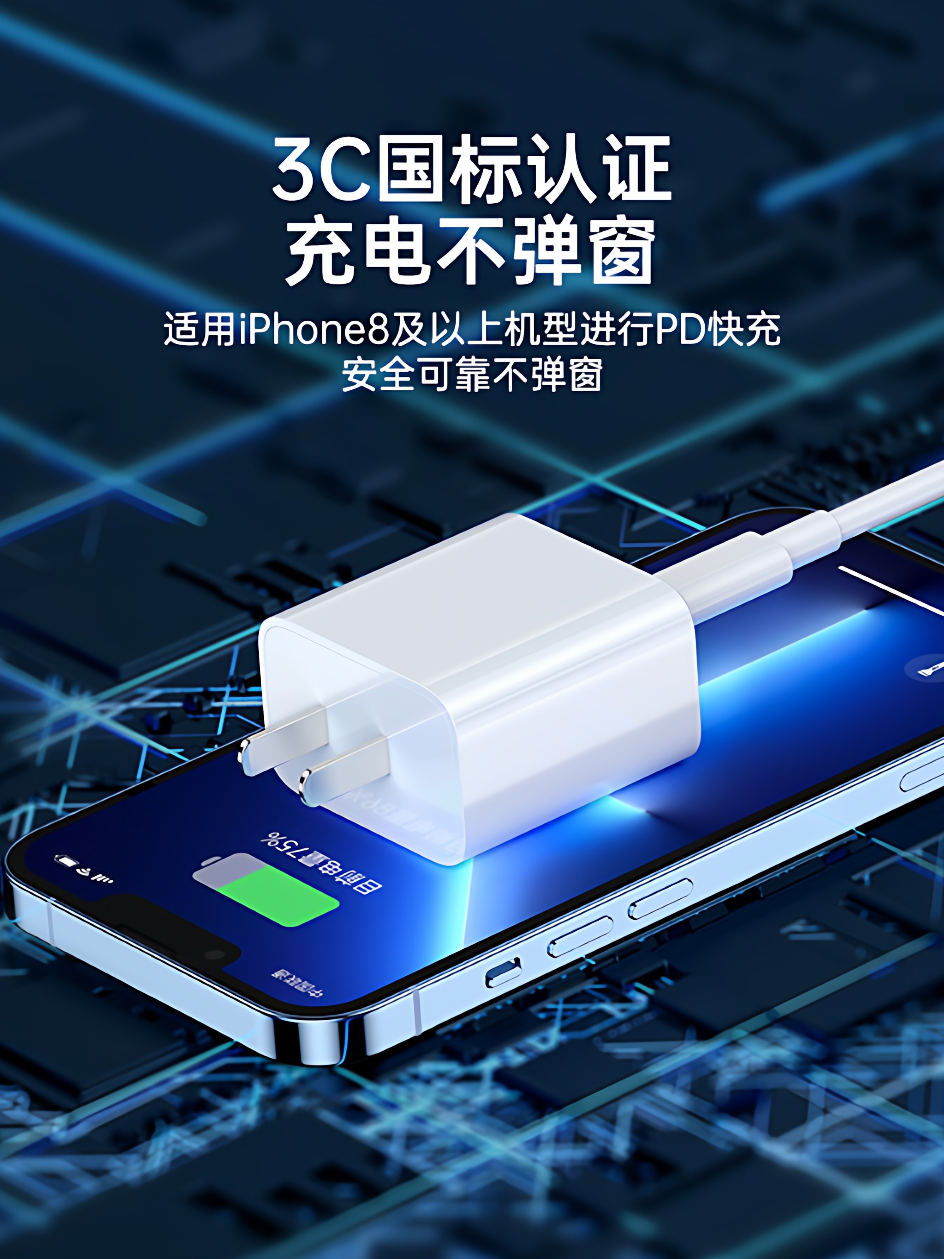 [30W Fast Charging]Platinum Compatible Charger for Apple 13 Pro Max, iPhone 14, 15, 16, Original Data Cable, 17 Dedicated Fast Charging Head, iPad Flash Charging Head, Set of Pd Braided Cables