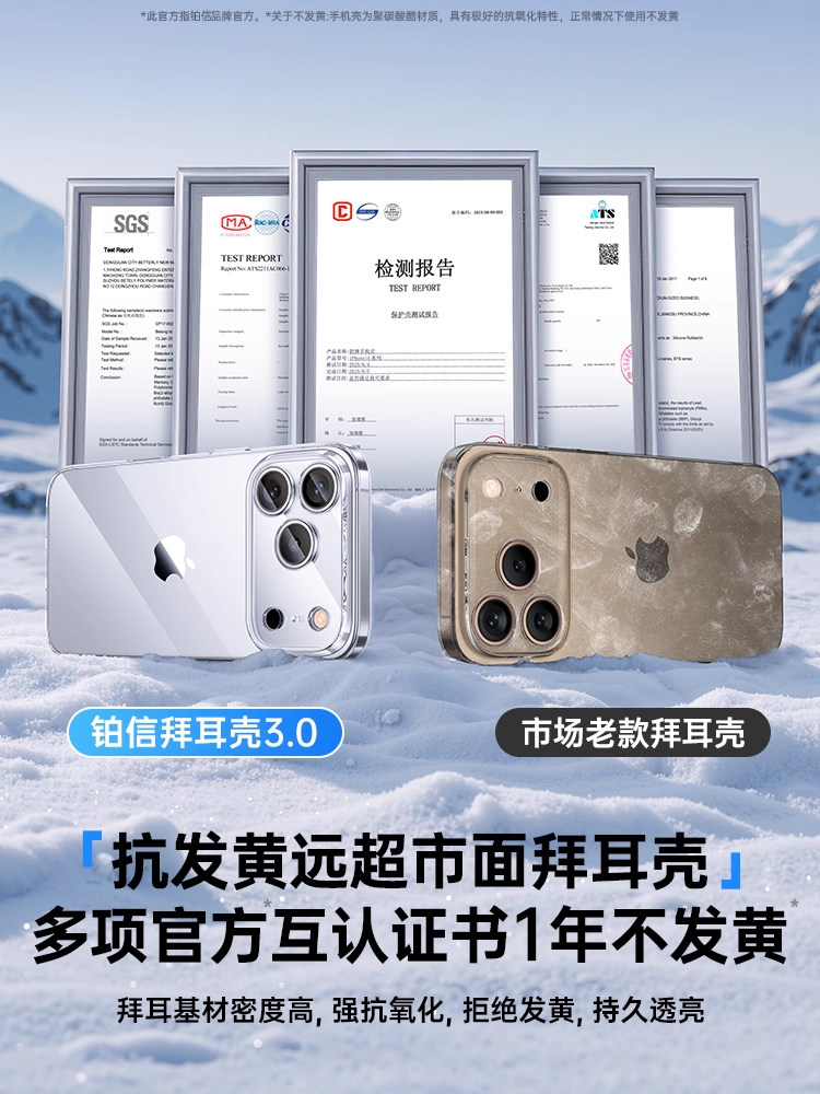 [Imported from Germany] Platinum Case Suitable for Apple 17 Phone Case, iPhone 16 Pro Max Transparent, 15 Heat Dissipation, 13 New Model, 17 Ultra-Thin Plus Lens, 14 Full Coverage Anti-Drop, High-End Feel, Female Silicone