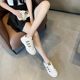 专柜品质网面溶解鞋女2025年夏季新款帆布小白鞋厚底休闲运动板鞋