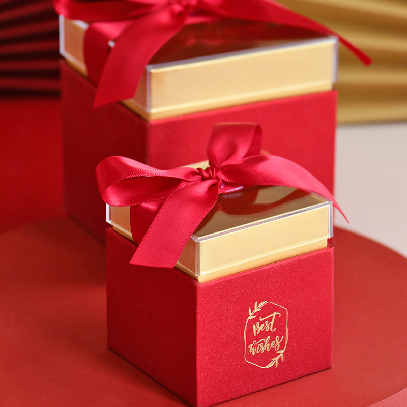 Flowers Semi-Riki Sugar Box Transparent Acrylic Wedding Creativity 2021 Mori Department Green Inwinds Custom Candy Gift Boxes