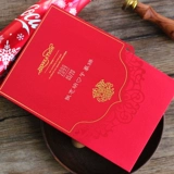 花半里 Приглашение на свадьбу творческое приглашение на свадьбу прекрасное пустое европейское стиль Большой красный свадебный счет персонализированный китайский приглашение