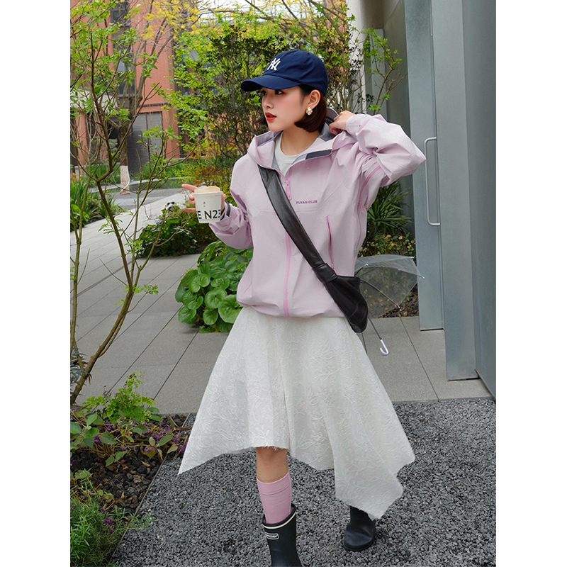 Fuyan Pink Outdoor Jacket for Women 2026 New Model Outdoor Three-In-One Windproof and Waterproof Sports Mountaineering Jacket