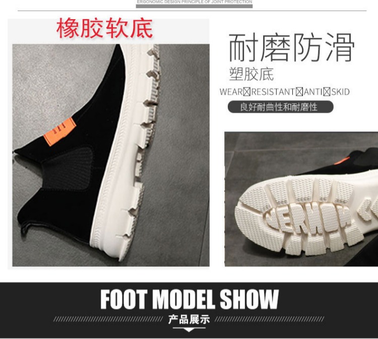 Giày bốt Martin 2018 mới cho nam booties phiên bản Hàn Quốc của xu hướng giày cotton hoang dã mùa đông cộng với nhung màu đỏ với cùng một đôi bốt giày lười nam lacoste