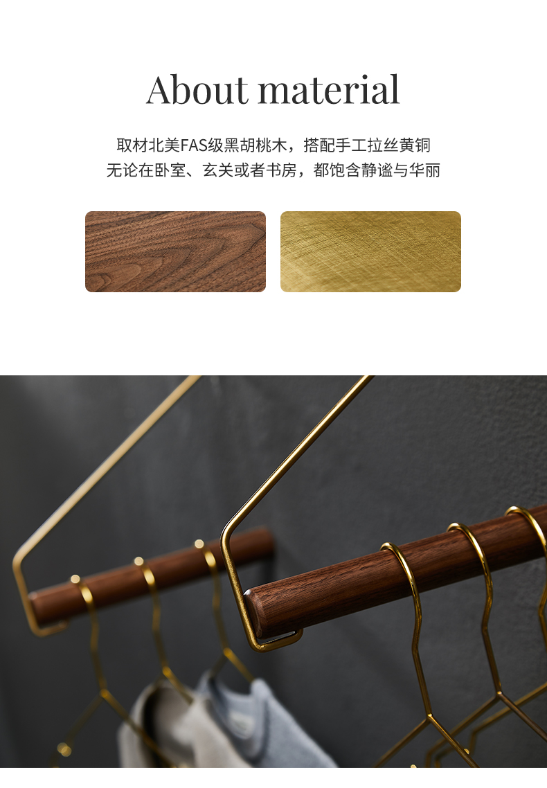 Wotime đen gỗ óc chó sáng tạo móc áo gỗ rắn Bắc Âu phòng ngủ hiên tường áo giá treo tường - Kệ kệ sách treo tường mini