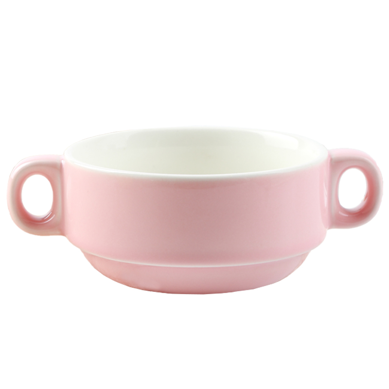 Love graces jingdezhen pure color ears ceramic bowl for western - style dessert bowl of small steamed egg porridge for breakfast