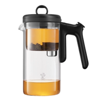 Mingzhan tea maker heat-resistant thickened glass teapot removable and washable tea water separation tea cup floral teapot elegant cup