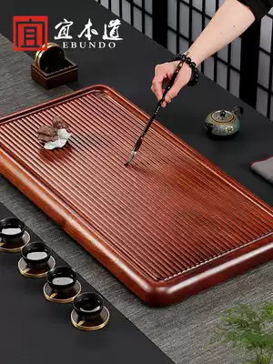 Tea tray Solid wood whole household mahogany tea tray Simple king-size bakelite drainage tea table Rosewood tea tray