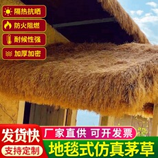 Моделирование соломенной крышей 仿真茅草屋顶塑料毛草屋檐人造假稻草屋顶景区农家乐凉亭别墅装饰
