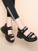 Flat sandals ins tide 2022 summer new platform sports beach shoes neutral casual outdoor womens shoes