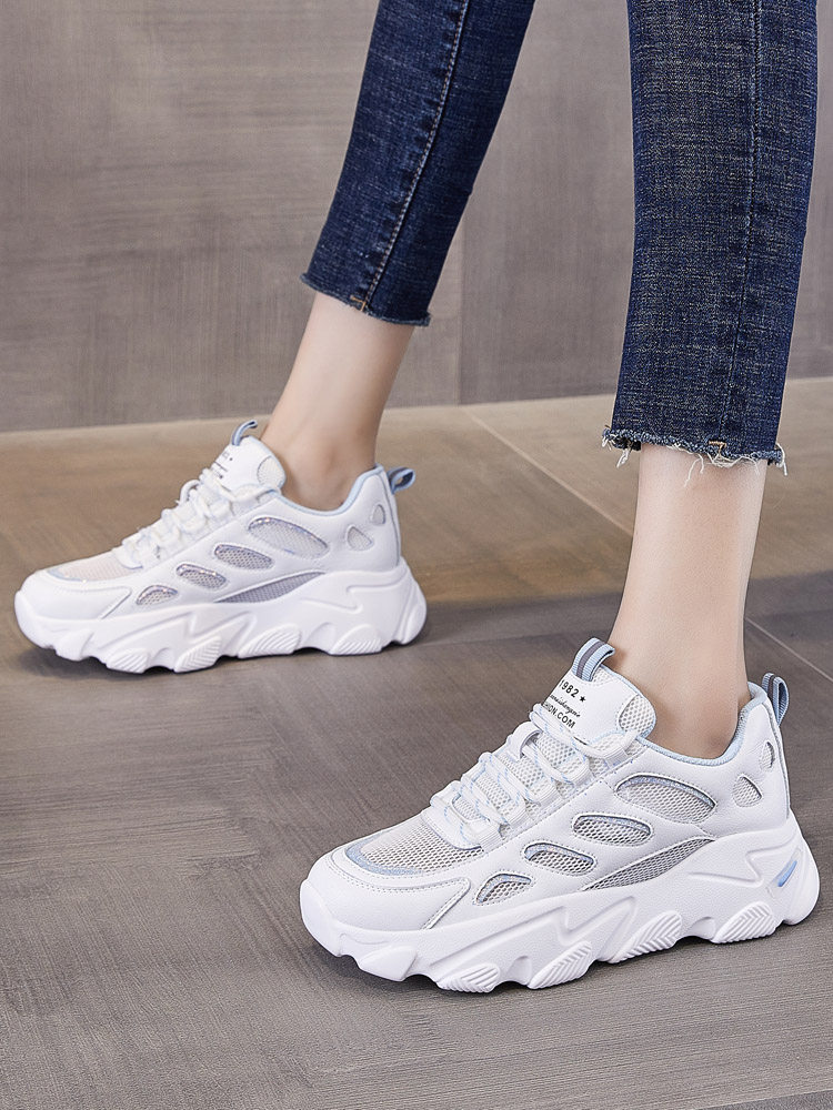 Niche daddy shoes summer women's sports casual shoes 2021 new breathable thick-soled mesh ins trendy running shoes