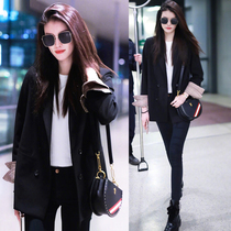 Sandro Moscoloni 2020 spring and autumn Korean casual black small blazer retro elegant fashionable women