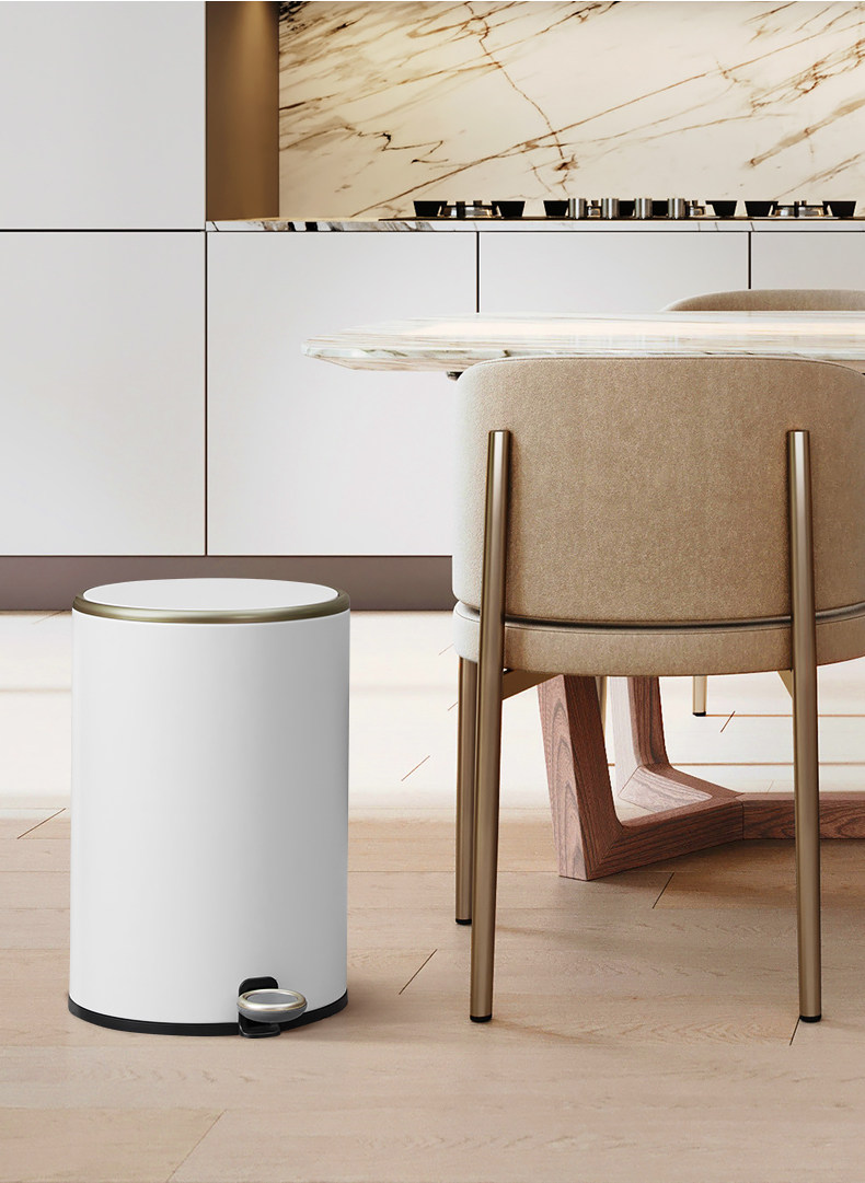 EKO垃圾桶家用客厅轻奢卧室厨房卫生间厕所脚踏式带盖脚踩高颜值详情16