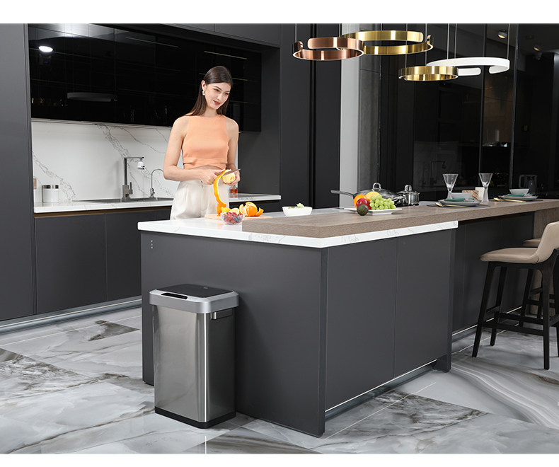 EKO智能感应垃圾桶家用客厅轻奢厨房大号商用45L大容量桶 EK9262详情12