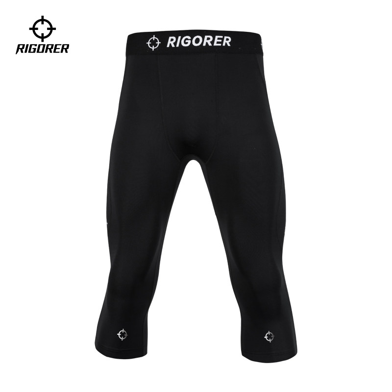 Approver Fitness Pants Men Tight Elastic Inner Lap Pants Basketball Running Instruments Sports Speed Dry Training Compression Seven-minute Pants