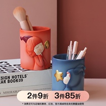 Cute elf creative pen holder office desktop storage box student Children girls storage furnishings home gifts